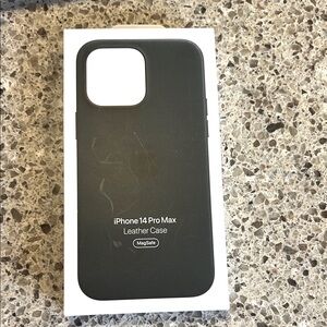 Apple Forest Green Leather Mag Safe Case for iPhone 14 Pro Max never used